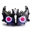 049 Angel Demon Eyes Hid Custom Headlight Yamaha Tmax 530 2012-2014 Red